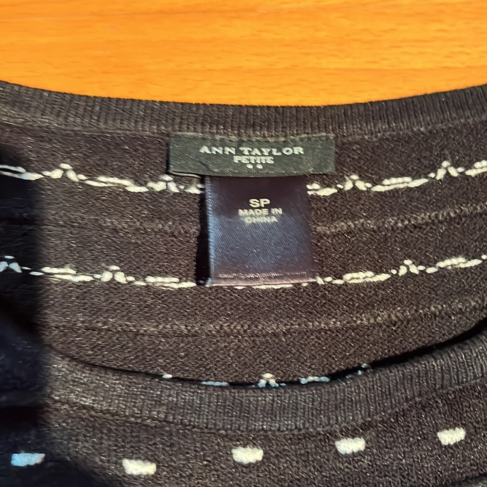 Ann Taylor dress, black with one dots - Picture 5 of 9